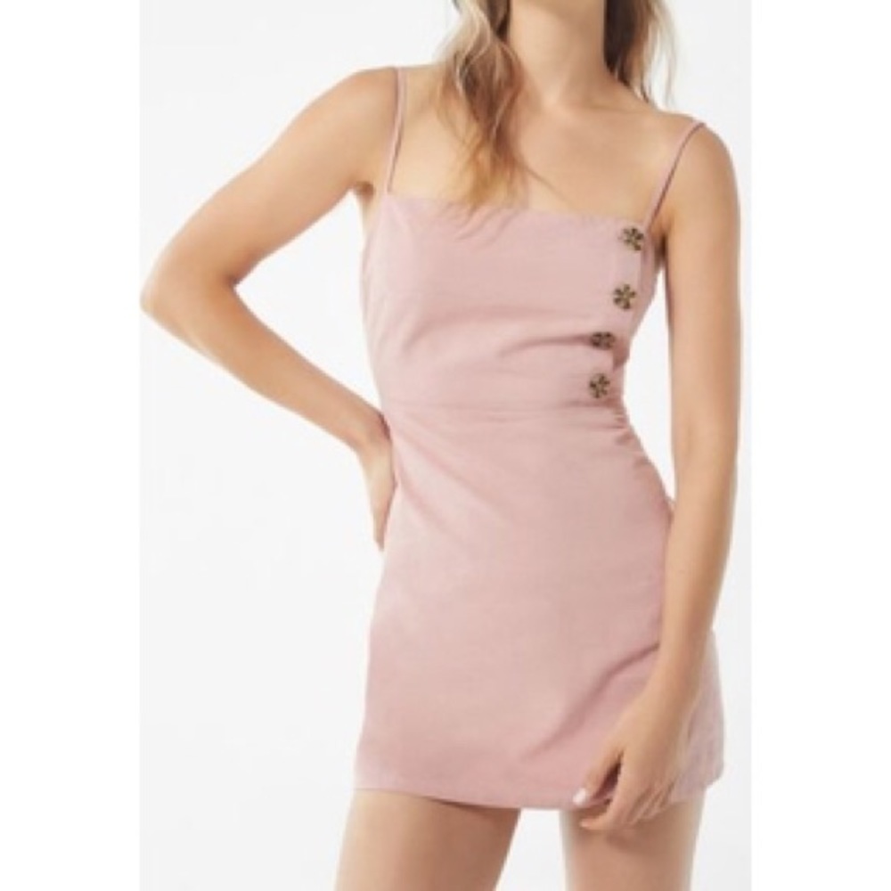 Urban Outfitters Button-Down Linen Mini Dress
